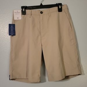 New Mens Carribean Performance Shorts. Tan 32.